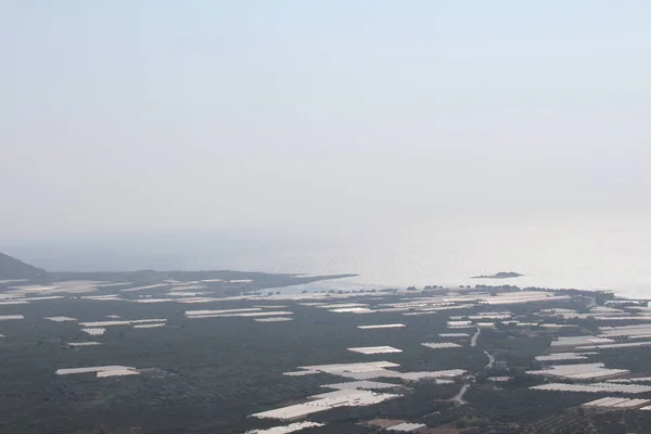 Панорамний Вид Красиве Середземне Море Пляж Фалассарна Взято Вершини Пагорба — стокове фото