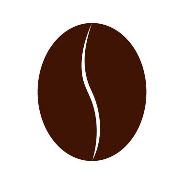  İzole edilmiş tek kahve çekirdeği - Eps10 vektör grafikleri ve illüstrasyon