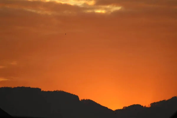 Gallen Switzerland Hills Sunset Taken Schoellergasse Bregenz Austria — Stock Photo, Image