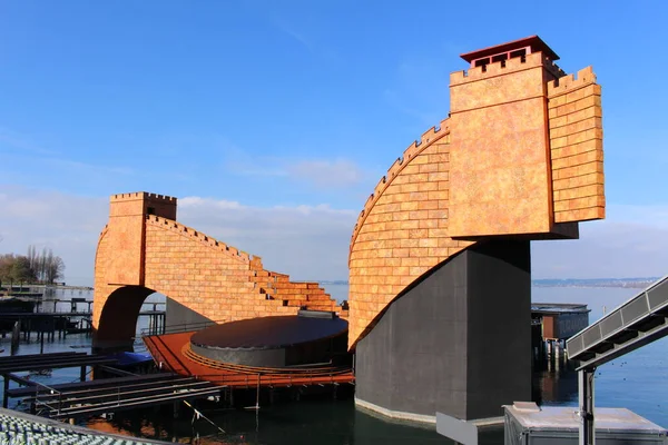 Bregenz Áustria Novembro 2015 Fame Palco Flutuante Nas Margens Lago — Fotografia de Stock