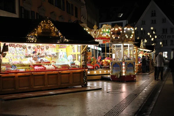 Bregenz Österrike November 2015 Utsikt Från Julmarknaden Kornmarktstrasse — Stockfoto