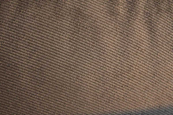 不空の純粋な背景としての繊維の粗い織物と灰色の縞模様の生地のテクスチャ — ストック写真