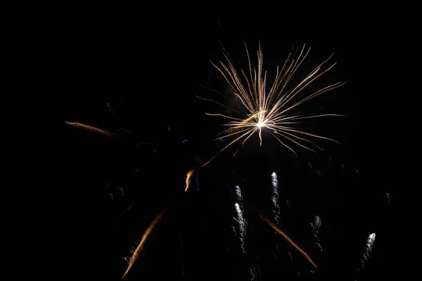 2016 Dicembre 2015 Mezzanotte Spettacolo Pirotecnico Capodanno Bregenz Vorarlberg Austria — Foto Stock