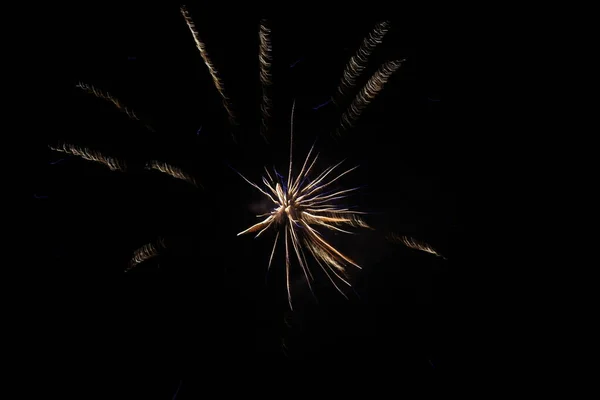 2016 Dezember 2015 Mitternacht Silvesterfeuerwerk Bregenz Vorarlberg Österreich — Stockfoto