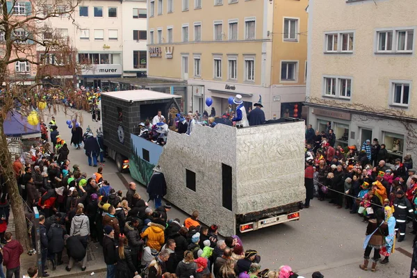 Bregenz Vorarlberg Österrike 2016 Årlig Och Traditionell Karnevalsparad Fasching Framför — Stockfoto