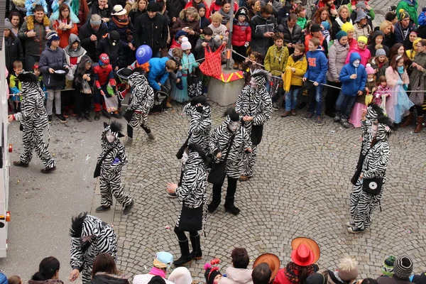 Bregenz Vorarlberg Autriche Février 2016 Défilé Annuel Traditionnel Carnaval Fasching — Photo
