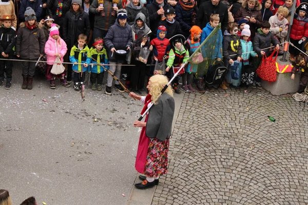 Bregenz Vorarlberg Österrike 2016 Årlig Och Traditionell Karnevalsparad Fasching Framför — Stockfoto