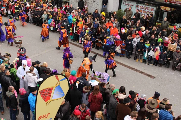 Bregenz Vorarlberg Autriche Février 2016 Défilé Annuel Traditionnel Carnaval Fasching — Photo