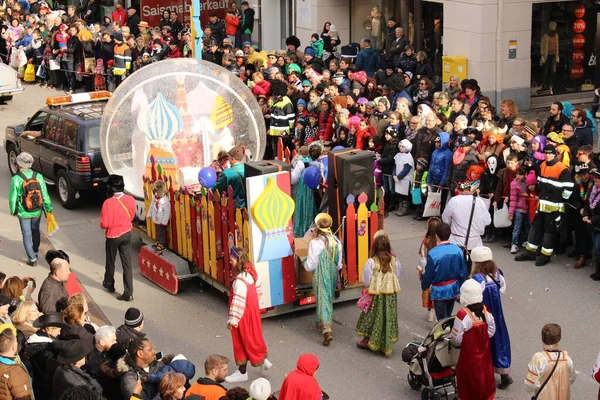 Bregenz Vorarlberg Austria Febbraio 2016 Sfilata Annuale Tradizionale Carnevale Fasching — Foto Stock