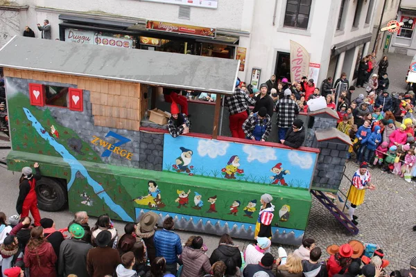 Bregenz Vorarlberg Österreich Februar 2016 Jährlicher Und Traditioneller Faschingsumzug Vor — Stockfoto