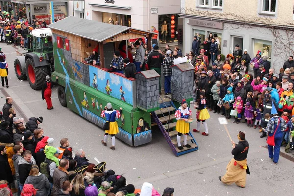 Bregenz Vorarlberg Austria Febbraio 2016 Sfilata Annuale Tradizionale Carnevale Fasching — Foto Stock