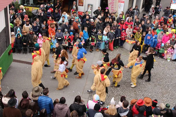 Bregenz Vorarlberg Oostenrijk Februari 2016 Jaarlijkse Traditionele Carnaval Parade Fasching — Stockfoto