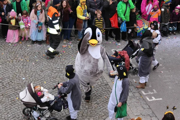 Bregenz Vorarlberg Austria Febrero 2016 Desfile Anual Tradicional Carnaval Fasching — Foto de Stock