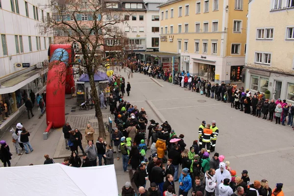 Bregenz Vorarlberg Österrike 2016 Årlig Och Traditionell Karnevalsparad Fasching Framför — Stockfoto