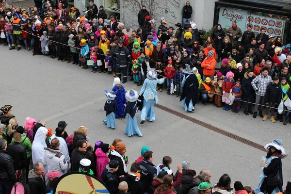 Bregenz Vorarlberg Österrike 2016 Årlig Och Traditionell Karnevalsparad Fasching Framför — Stockfoto