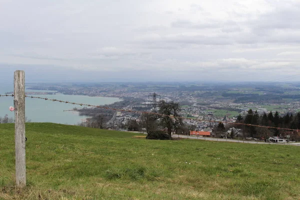 Vue Aérienne Lac Constance Bodensee Des Côtes Allemandes Lochau Lindau — Photo