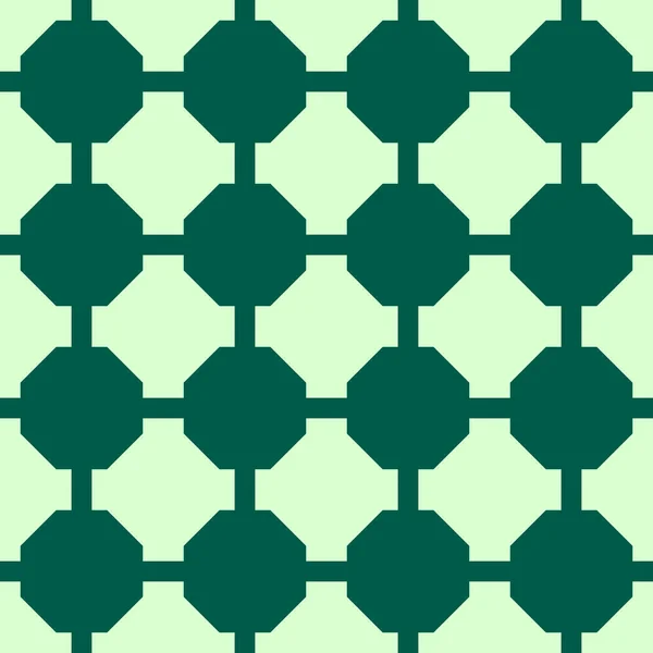 以绿色八角形和正方形为背景的彩色无缝图案 第10部分矢量图形和图解 — 图库矢量图片