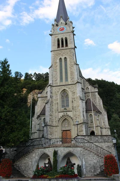 Καθεδρικός Ναός Florin Καθεδρικός Ναός Vaduz Στο Vaduz Λιχτενστάιν Ευρώπη — Φωτογραφία Αρχείου