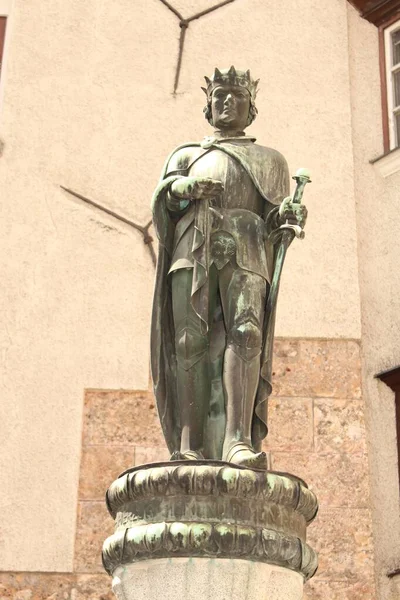 Halle Tirol Österreich August 2015 Historische Skulptur Des Österreichischen Erzherzogs — Stockfoto