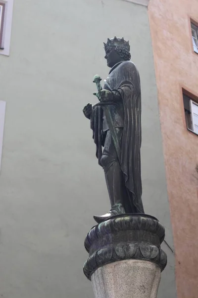 Halle Tirol Österreich August 2015 Historische Skulptur Des Österreichischen Erzherzogs — Stockfoto