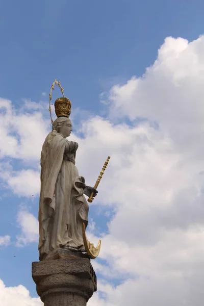 Historische Marien Statue Mit Mond Und Sternen Errichtet 1827 Oberen — Stockfoto