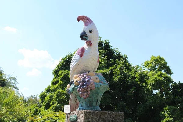 Munich Allemagne Août Sculpture Oiseaux Porcelaine Jardin Botanique Munich Nyphenburg — Photo