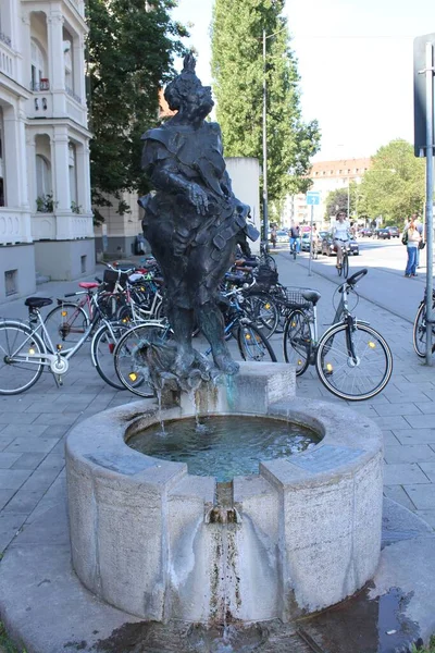 München August 2015 Der Bally Prell Gedenkbrunnen Der Leopoldstraße Wurde — Stockfoto