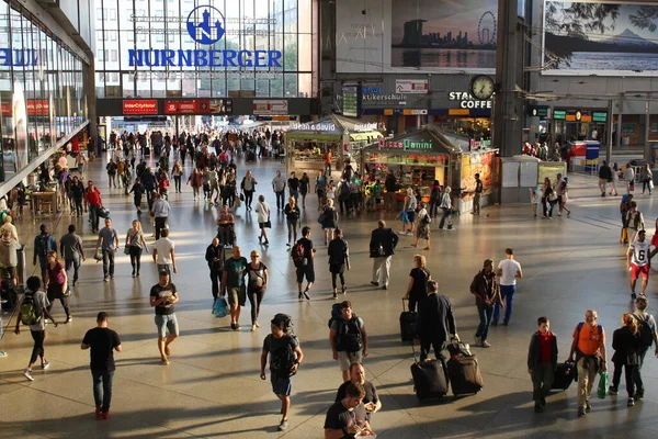 München Deutschland August 2015 Blick Vom Münchner Hauptbahnhof — Stockfoto