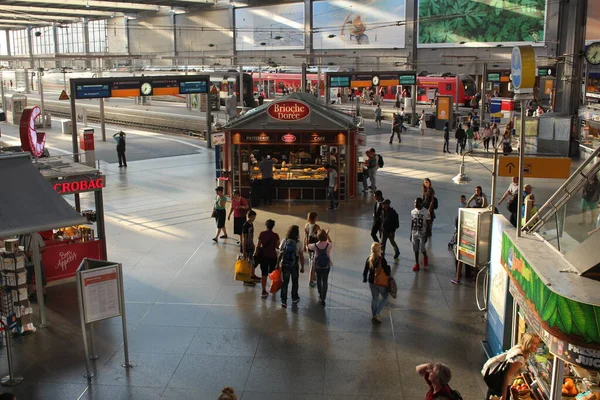 Munich Tyskland Augusti 2015 Utsikt Från Münchens Centralstation Munchen Hauptbahnhof — Stockfoto