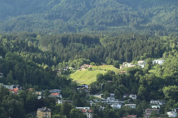 Aerial View Innsbruck City Taken City Tower Stadtturm Which Built — Stock Photo, Image