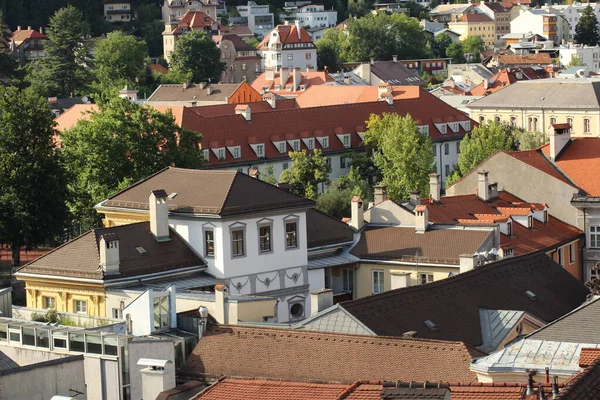 Αεροφωτογραφία Της Πόλης Του Ίνσμπρουκ Από City Tower Stadtturm Που — Φωτογραφία Αρχείου