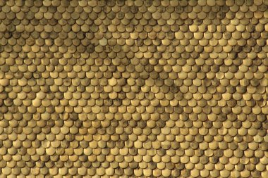 Şehir Kulesi 'nin (Stadtturm, 51 metre) tepesinden, Altın Çatı' daki (Goldenes Dachl) havadan yakın çekim görüntüsü. Altın Çatı 'da 2.738 adet ateş yaldızlı bakır fayans var..