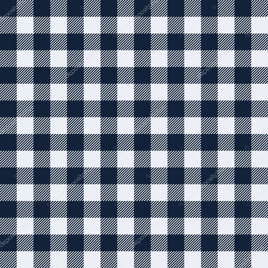 Seamless checkered pattern with stripes and squares in blue tones - Eps10 vector graphics and illustration