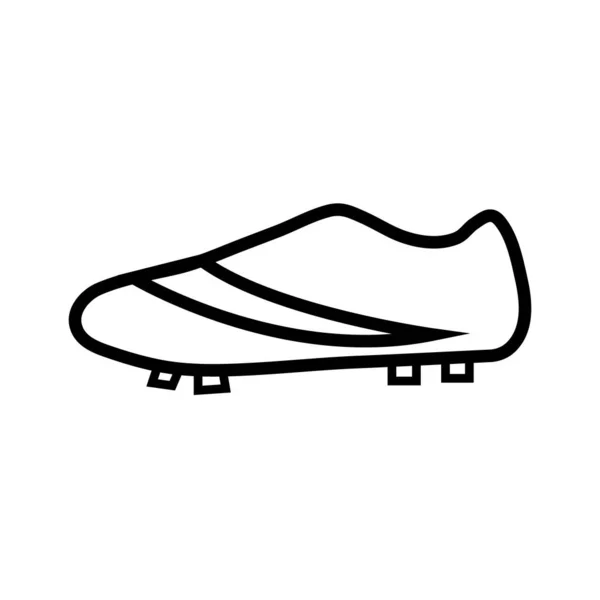 Handgetekende Voetbal Boot Schets Pictogram Geïsoleerd Witte Achtergrond Eps10 Vector — Stockvector