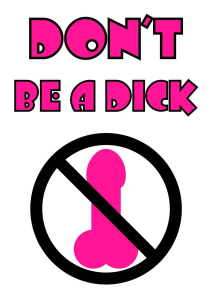 Colorful Shirt Graphic Design Don Dick Text Pink Penis Icon — Wektor stockowy