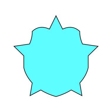 Siyah hatlı boş turkuaz spor kulübü amblemi - Eps10 vektör grafikleri ve illüstrasyon