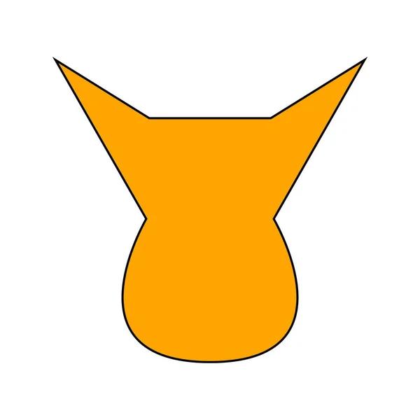 Emblema Arancione Vuoto Club Sportivo Con Contorno Nero Eps10 Grafica — Vettoriale Stock