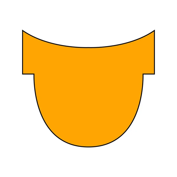 Emblema Del Club Deportivo Naranja Blanco Con Contorno Negro Eps10 — Vector de stock