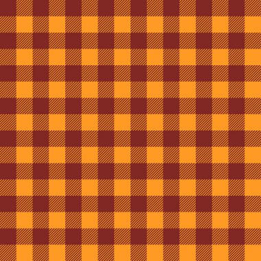 Kahverengi-turuncu çizgili ve kareli kusursuz damalı desen - Eps10 vektör grafikleri ve illüstrasyon