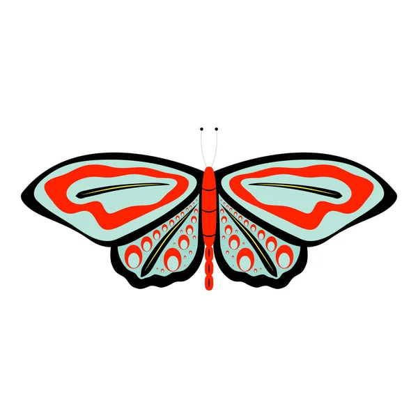 Isolato Colorato Farfalla Clip Art Con Diversi Ornamenti Modelli Libri — Vettoriale Stock