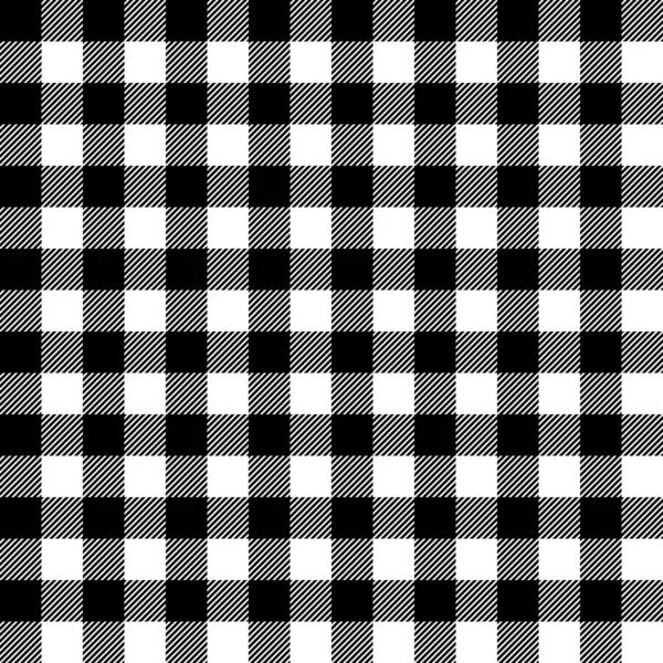 Nahtlos Kariertes Muster Mit Schwarz Weißen Streifen Und Quadraten Eps10 — Stockvektor