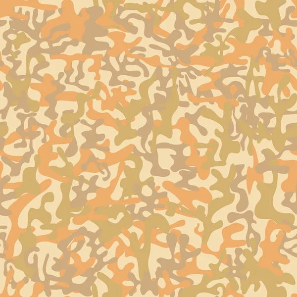 Seamless Desert Storm Military Camouflage Pattern Vector Illustration — Stock Vector