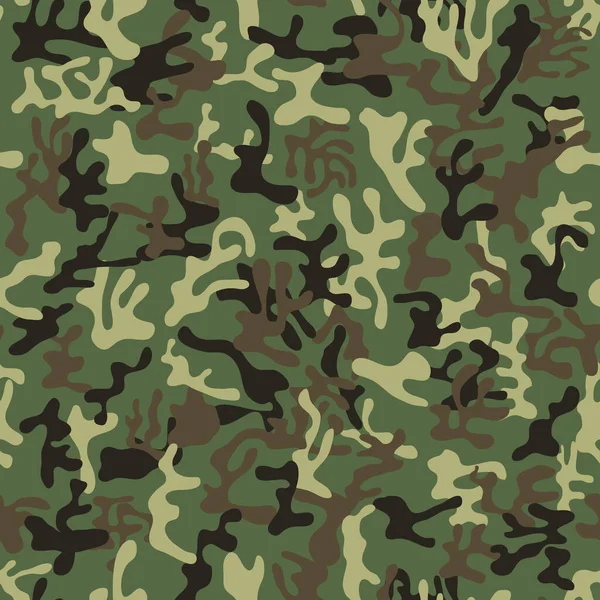 Modello Camuffamento Militare Stile Boschivo Senza Cuciture Travestimento Della Terra — Vettoriale Stock