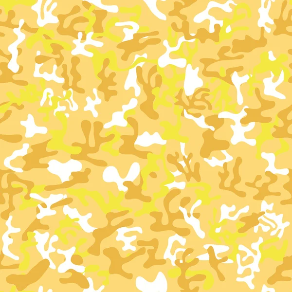 Бесшовный Желтый Белый Оранжевый Камуфляж Маскировки Пустыни Вектор Иллюстрация — стоковый вектор