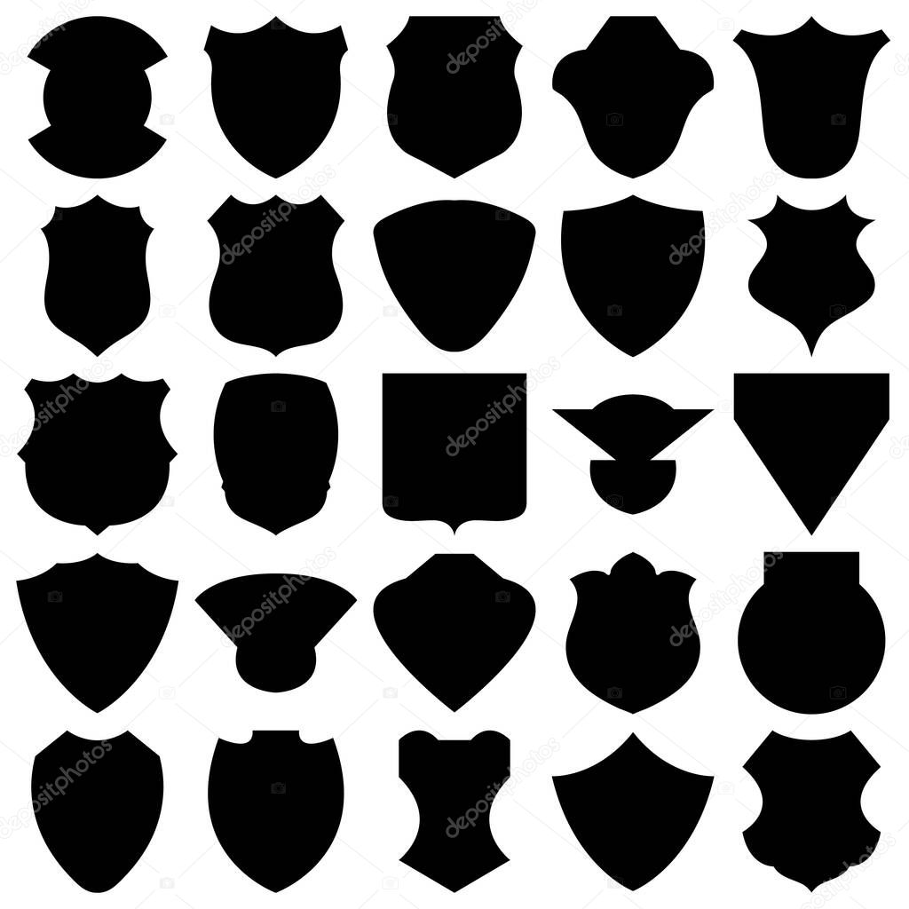 Black and white vector set of sports logos soccer, american football, volleyball, basketball - Eps10 Vector graphics and illustration 