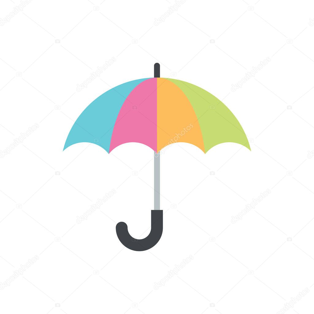 Cute colourful Umbrella icon for banner, general design print an