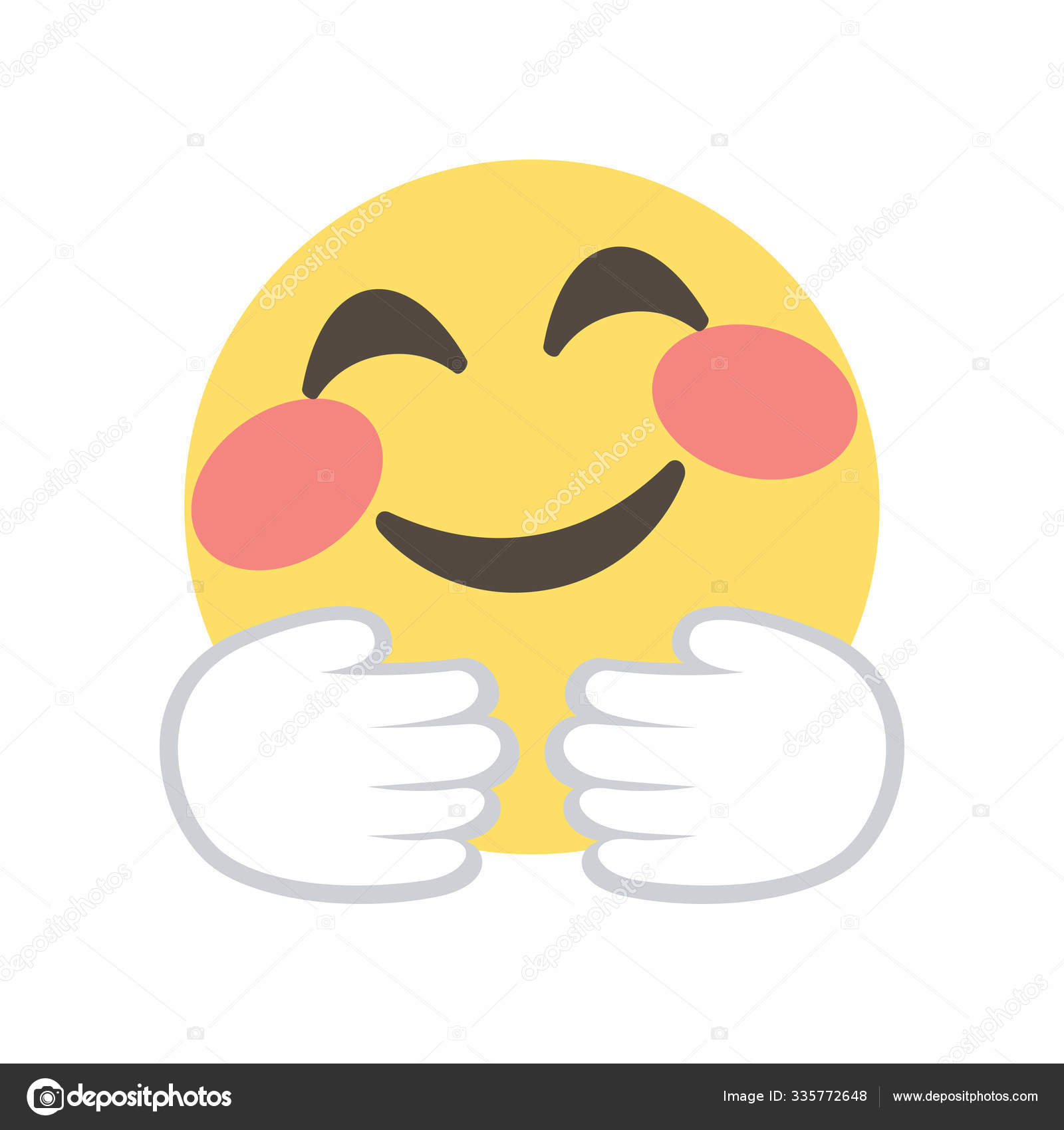 Love and Hug face icon for banner, general design print and ...