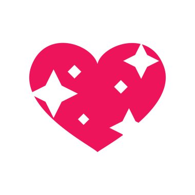 Pankart, genel tasarım baskısı ve web siteleri için Şirin Yeni Kıvılcım Kalpleri simgesi. Görüntü vektörü.