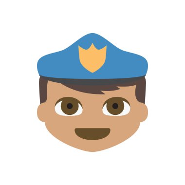 Pankart, genel tasarım baskısı ve web siteleri için sevimli polis simgesi. 