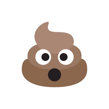 Pankart, genel tasarım baskısı ve web sitesi için sevimli dışkı simgesi